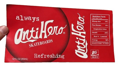 Supreme Anti-Hero Supr Skateboard Sticker Large FREE RAW PATCH