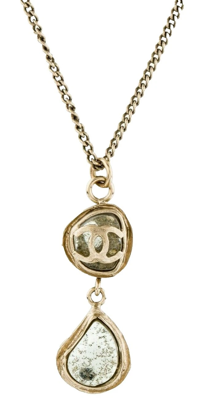 Moda enchapado en oro Blanco Cristal Collares y Colgantes