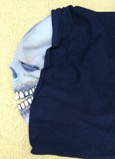 Scary Halloween Skull Mask W/Teeth and black head covering