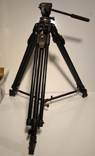 Manfrotto Tripod 351MVB2w/ 700RC2 Fluid Video Head Half Ball Mount, Excellent