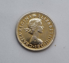 Gold plated six pence 1962