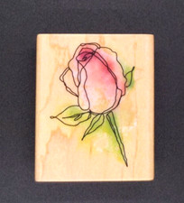 INKADINKADO Rose Flower Block Rubber Stamp 96859K