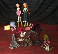 Vintage Bratz Doll Lot Accessories, and Clothing Lot Jade and Yasmin MGA