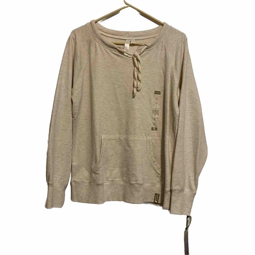 Green Tea Cream Soft Wash Top Preshrunk Size Large Pullover Long-sleeve New