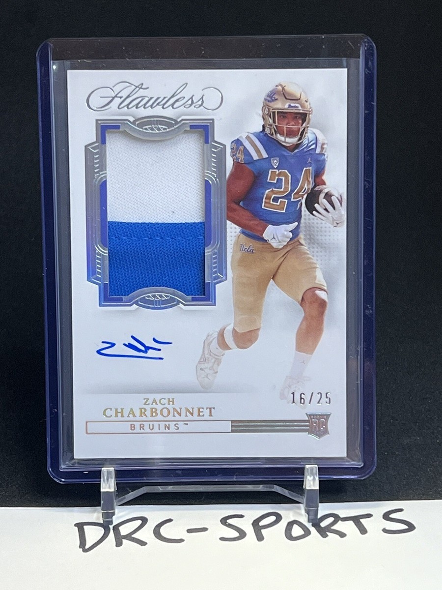 2023 Flawless Collegiate Zach Charbonnet Rookie Patch Auto /25