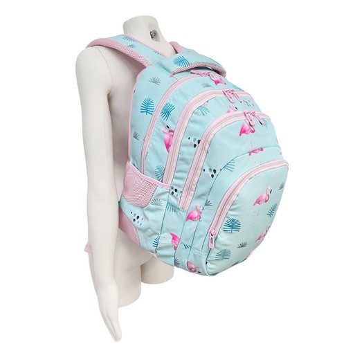 Fenicottero Zaino Scuola Elementare Media Campeggio Ragazza Grande 45x33x26cm - Foto 2 di 4