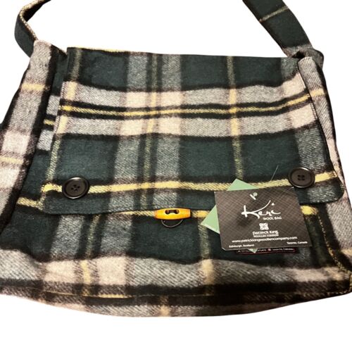 Wool Tartan messenger bag Plaid Adj Strap merino wool Patrick King Scottish - Picture 2 of 9