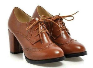 block heel brogues