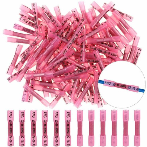 1000/200PCS Heat Shrink Butt Wire Splice Connectors Crimp Terminals 22-10AWG Kit - Picture 14 of 19