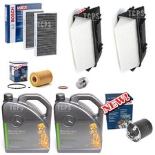 FOR MERCEDES GL350 3.0 CDI BOSCH SERVICE KIT 10L OEM OIL + FUEL OIL AIR CABIN