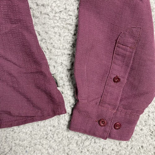 Camisa para mujer The North Face S púrpura manga larga con lengüeta enrollable botón caminata al aire libre - Imagen 5 de 12