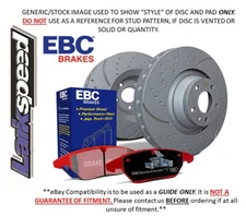 EBC Rear Turbo Groove Brake Discs & Redstuff Pad for Volvo S60 2.5 Turbo 2003>09