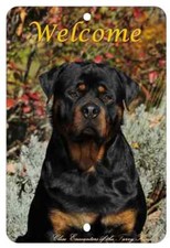 Rottweiler Aluminum Indoor/Outdoor Welcome Sign