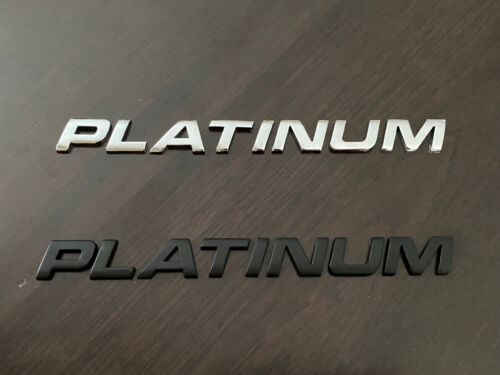 x1 PLATINUM Black / chrome 3D Emblem Badge Alphabet Letter number Car DIY word - Picture 1 of 7