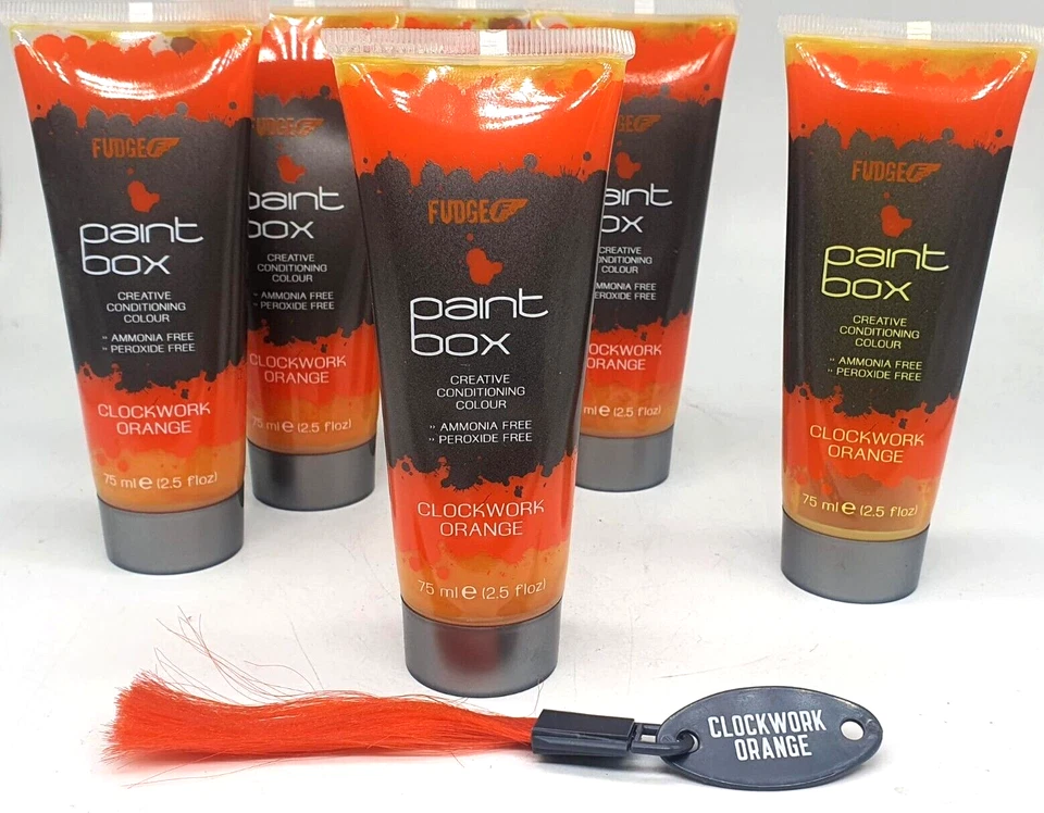 6 x Fudge Paintbox Semi-Permanent Hair Colour Dye CLOCKWORK ORANGE CR141 BB 17 - image 2 of 4