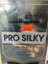 Hollywood Professional Pro Silky 14in Human Hair Straight Weave F Blk/Aub