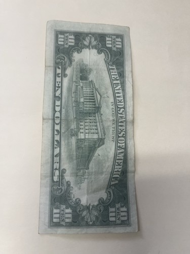 SERIES 1981 $10 TEN DOLLAR FEDERAL RESERVE NOTE No 8 - Picture 3 of 5