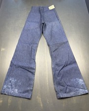 Vintage Seafarer Jeans Mens 26x33 Blue Bell Bottom Bleached Navy Dungaree Talon