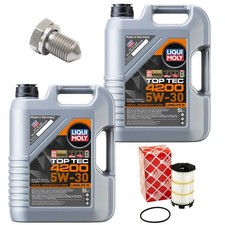 Motoröl Filter Set 4200 5W-30 10 Liter + Schraube für Audi R8 Spyder 4.2 FSI