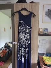 Desigual Damen Maxikleid XS blau/weiß Blumen...