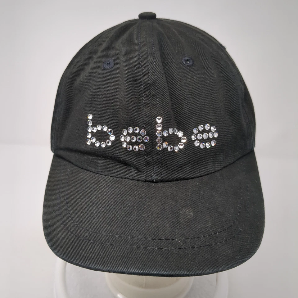 Sombrero Bebe para mujer con tirantes negro estrás gemas ajustable talla única Foto 2 de 4