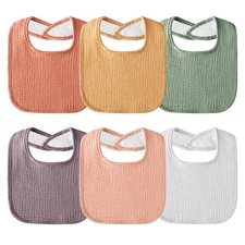 Kewlife gift Muslin Baby Bibs 6-Pack Baby Drool Bandana Bibs for Baby Girls ...
