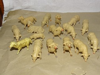 Vintage Nativity Figures Sheep By ? up to approx 4 cm .