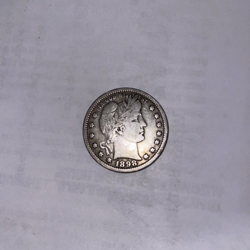 1898-S Barber Silver Quarter from San Francisco Mint