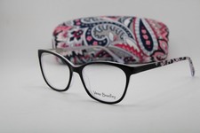 NEW VERA BRADLEY SHERILYN BLACK PINK FLORAL AUTHENTIC EYEGLASSES 53-16