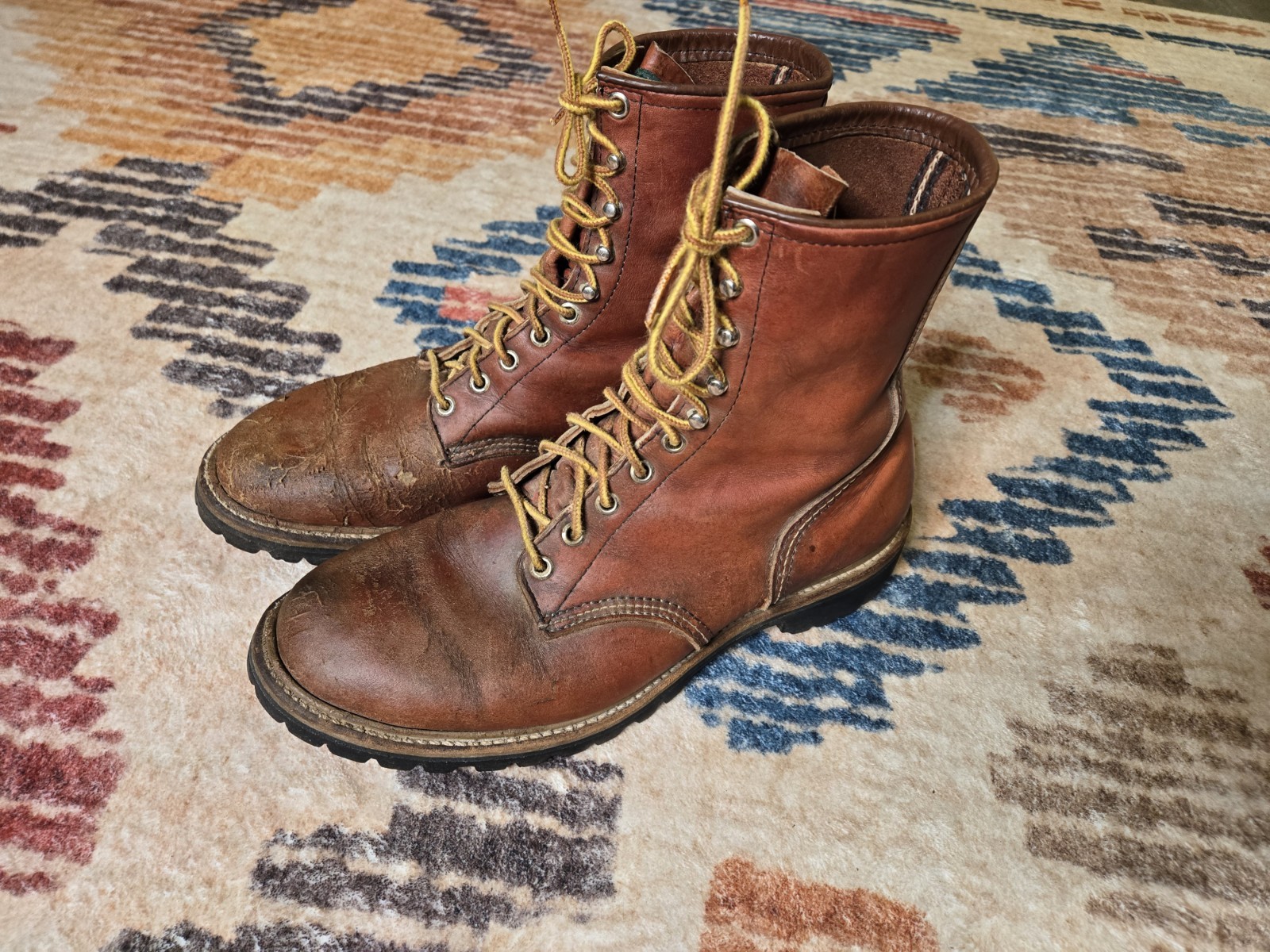 Red Wing Irish Setter Sport Boot Mens Brown Leather Lace Up Work Boots USA 10 EE