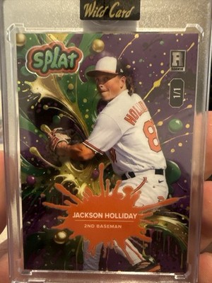 2024 Wild Card SPLAT Jackson Holliday ROOKIE 1/1 SSP  Orioles Top Prospect