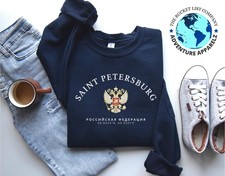 Saint Petersburg Unisex Sweatshirt Travel Gift Russia National Flag Souvenir Tee