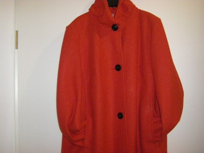Fair Lady Damen Mantel,  Long-Jacke Winter Gefüttert Stehkragen Rot Gr. 46 Neu