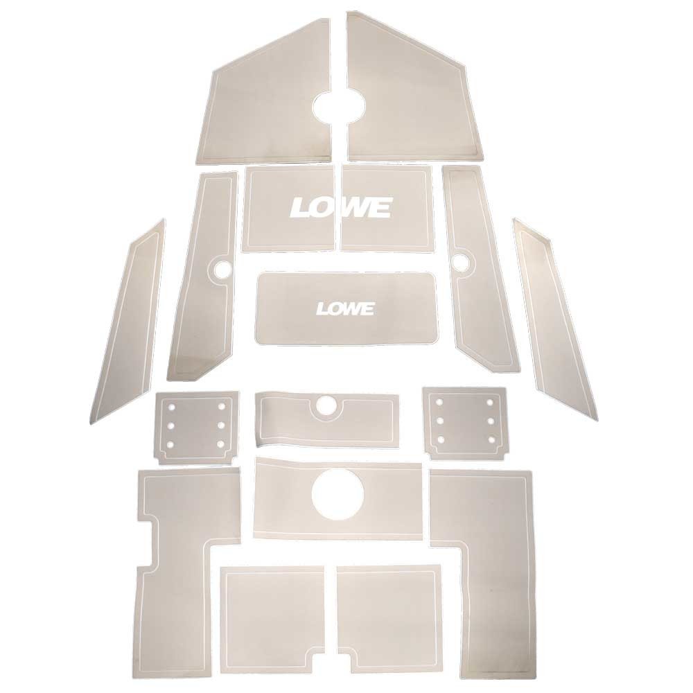 Lowe Boat Non-Skid Deck Mats 2283111 | Bay 22 SeaDek Tan White (17PC)