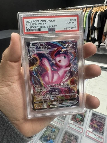 PSA 10 GEM MINT Mew VMAX Secret Rare Alt Art 269/264 Fusion Strike Pokemon 2021