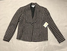 Coldwater Creek Jacket 4/6 Multicolor Shimmer Tweed Wool Blend Button New
