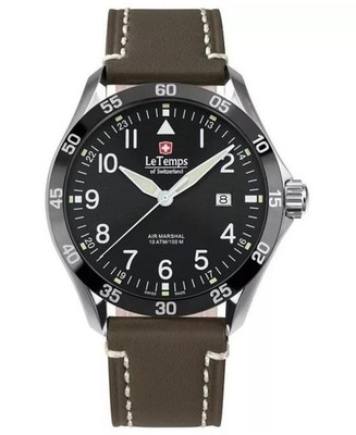 LE TEMPS Men Casual Watch Quartz Classic Dress Waterproof Swiss