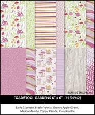 Stampin Up TOADSTOOL GARDENS 24 Sheets 6x6 Designer Series Paper DSP