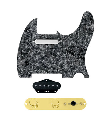 920D Custom Texas Grit Loaded Pickguard for Tele With Black Pearl Pickguard a...