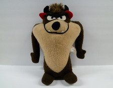 Vintage 70s Taz Tasmanian Devil Plush Stuffed Animal Warner Bros Mighty Star 13"