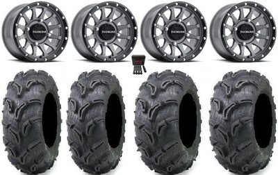 Raceline Trophy 14'' Grey Wheels 28'' Zilla Tires Honda Pioneer 1000 / Talon
