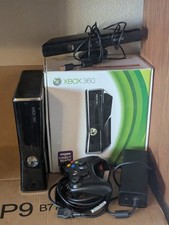 Microsoft Xbox 360 S Console 250GB Black Console w/ Box Controller Kinect Cords