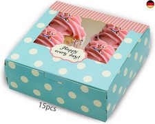 15Stück 4er Cupcake Box Kuchen Transportbox Pappe Muffin Karton Tortenkartons 