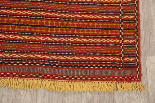 Flachgewebe Gestreift Kelim Teppich 3x5 Ft Orientteppich Wollteppich Tribal Foyer Teppich - Bild 5 von 17