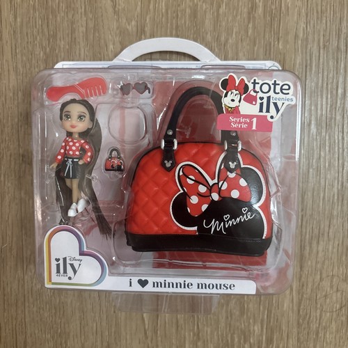 Disney ILY 4Ever tote teenies i ❤️ minnie mouse Mini Doll & Purse