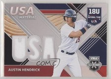 2020 Panini Elite Extra Edition USA Baseball Material Black Austin Hendrick 0nr3
