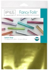 Gina K Designs Fancy Foil 6"X8" 12/Pkg-Lemon Drop - 5A002W9D-1GX1T