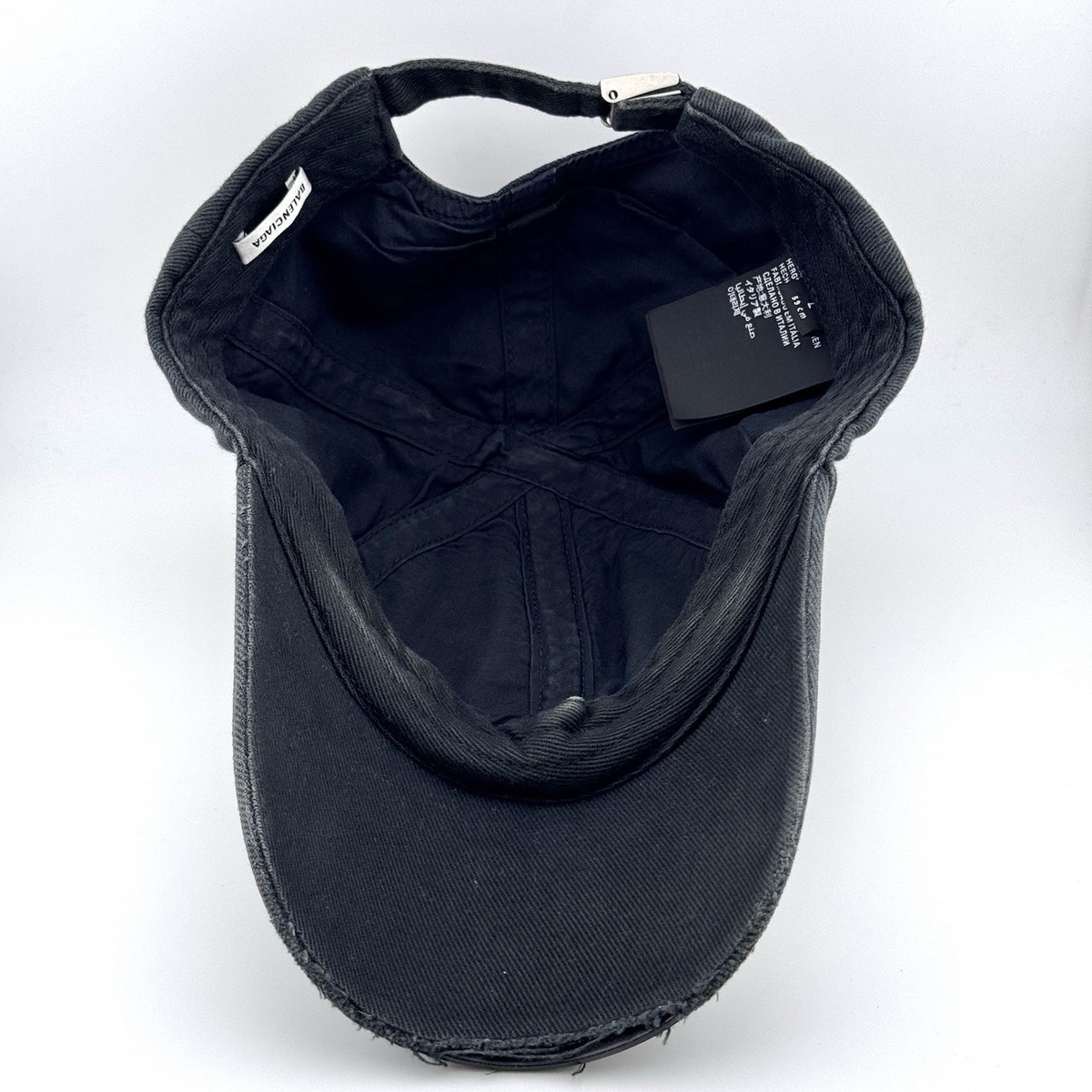 SS23 Balenciaga Diagonal Logo Embroidered Distressed Cap | eBay