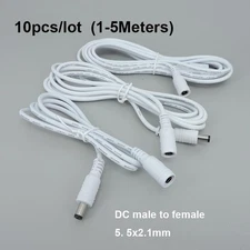 DC male to female Cable Power supply connector 22awg 3A jack 5.5x2.1mm Cord