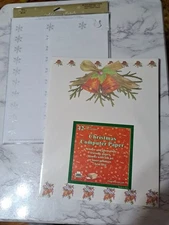 Christmas Computer Paper 8.5"x 11" 42 Pages Stationary Printer Paper & 60 Labels
